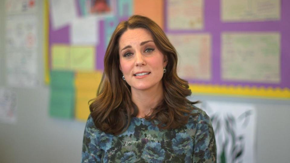 Kate Middleton has recorded a message encouraging children to be themselves as part of Children's Mental Health week