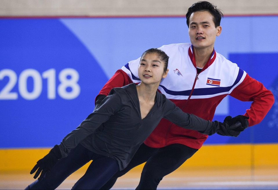  North Korean figure skaters Kim Ju-Sik and Ryom Tae-Ok