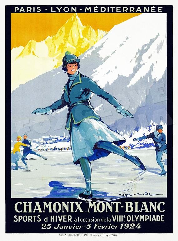  Another poster publicising the Winter Olympics in 1924