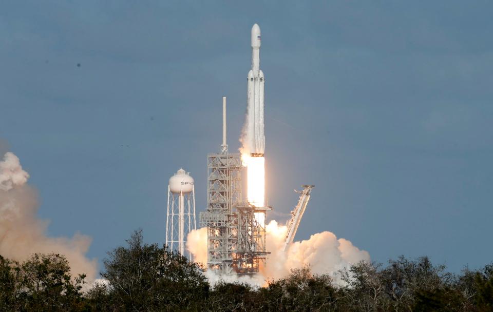 The Psyche orbiter spacecraft will be carried to orbit by SpaceX's Falcon Heavy rocket