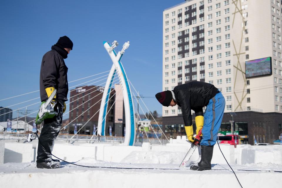  Temperature plummeted to -23C temperatures in South Korea, where the games are being held