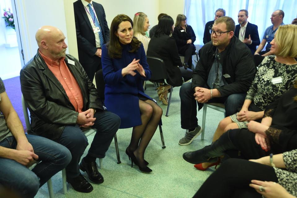  Clients of Clouds Community, pictured speaking with Kate, attend the centre for long term recovery and abstinence