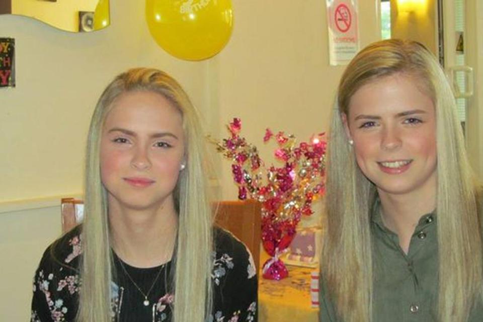  Devastated Megan Whiteley (right) has told of her heartache after her twin sister Melissa (left) died from flu