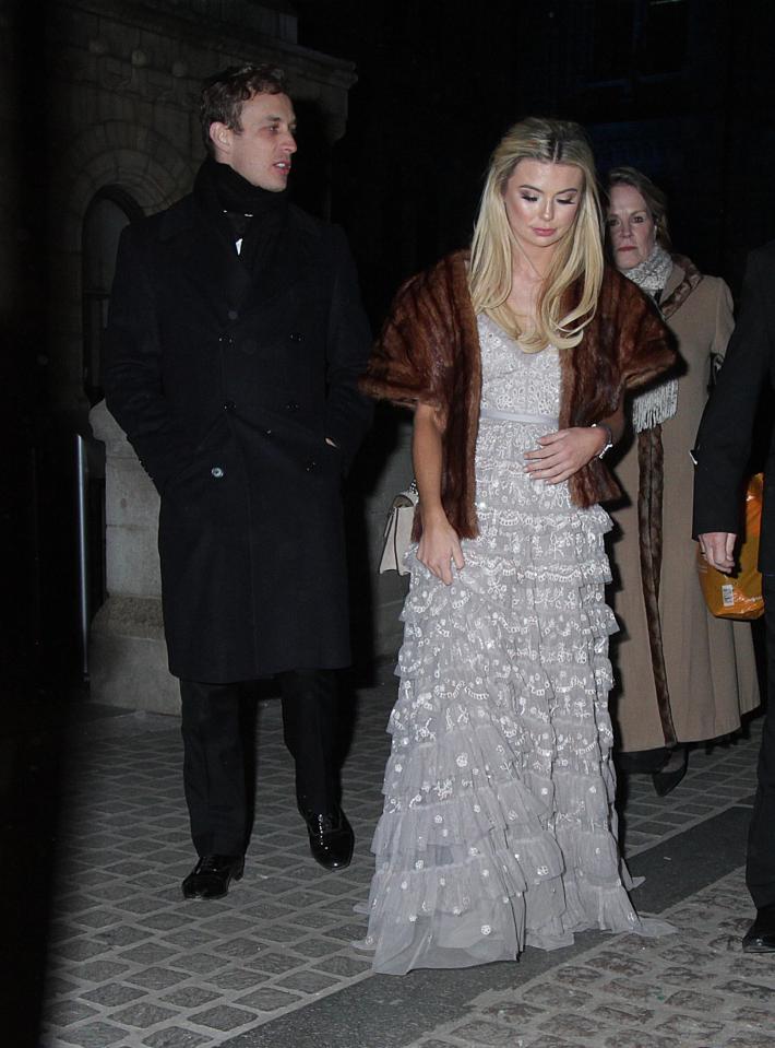  Georgia Toffolo was seen leaving the Tory ball with a mystery man