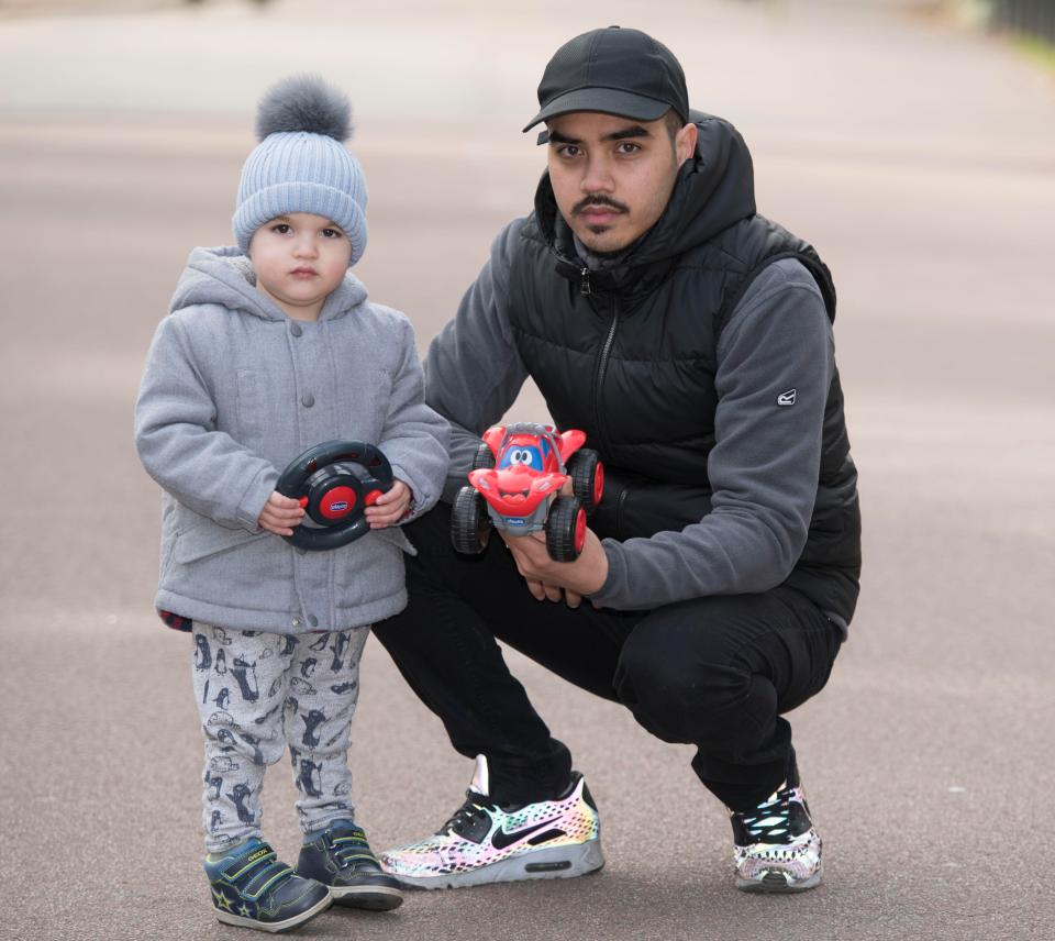  Upset . . . the lad was left in tears by the park cops