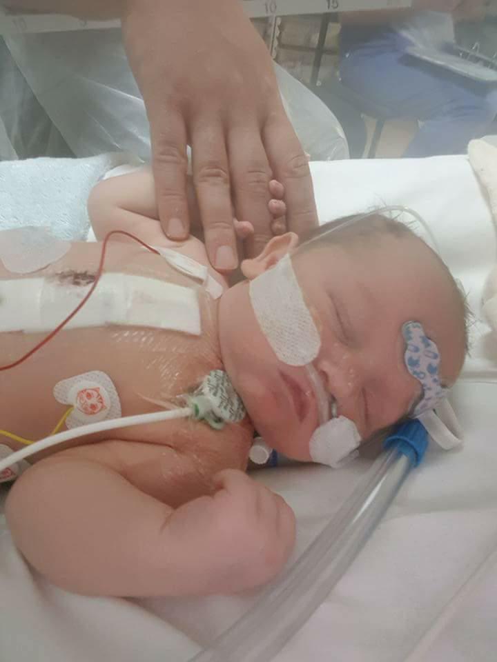 The baby boy has been waiting for a heart since he was three-days-old