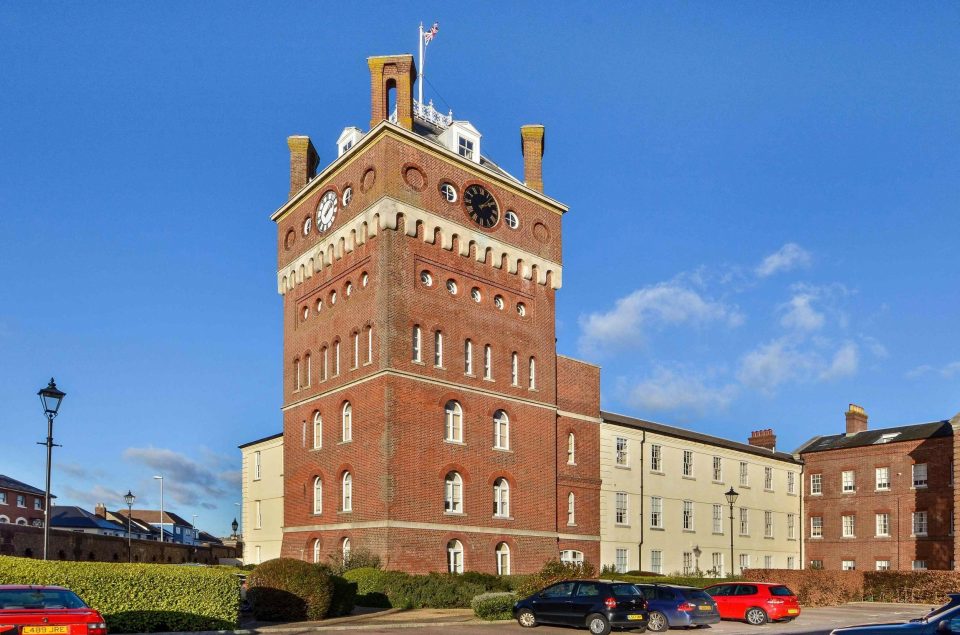  The former barracks lies half a mile from the beach in Portsmouth, Hants