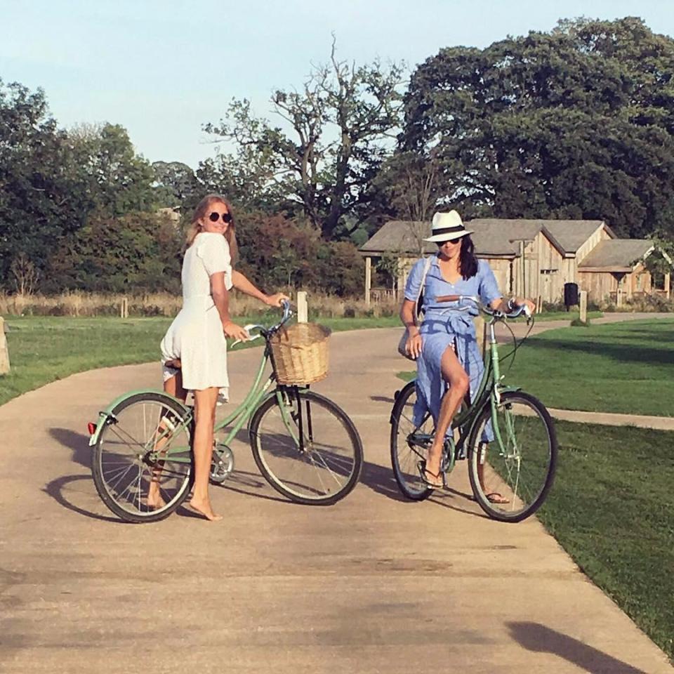  Meghan Markle has reportedly appointed Made in Chelsea star Millie Mackintosh as her 'wedding fixer', the pair are pictured together at Soho Farmhouse in 2016