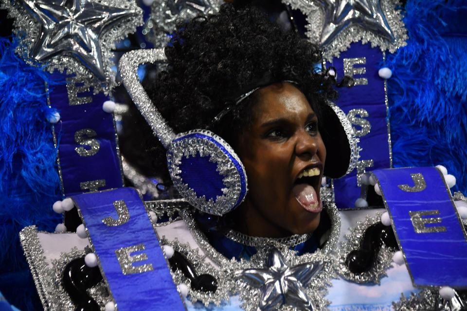  The samba schools performances feature traditional Brazilian music boomed out over the city's packed streets