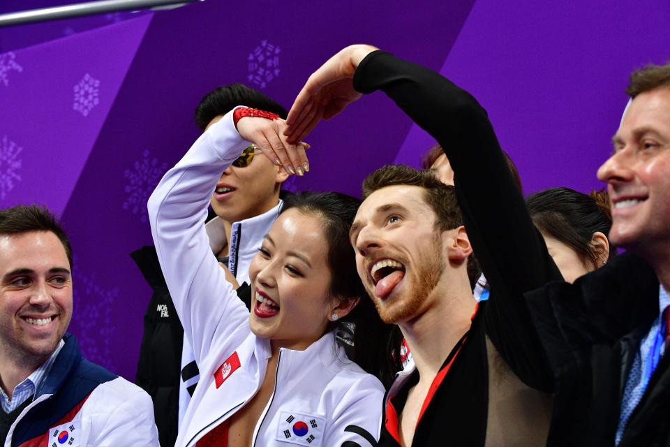  Yura and her partner Alexander were all smiles after their performance