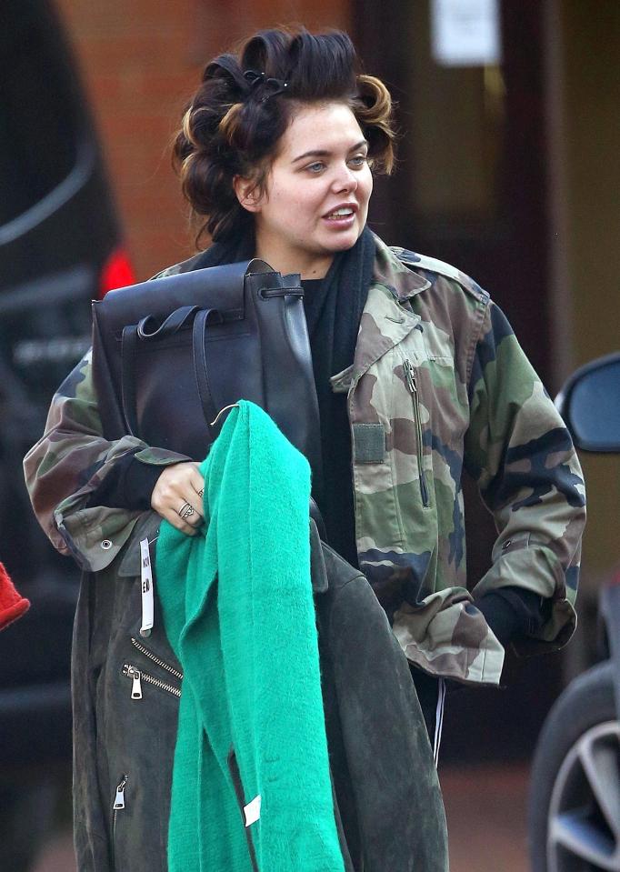  The TV star was spotted looking fresh-faced as she left her hotel in the Home Counties this week.