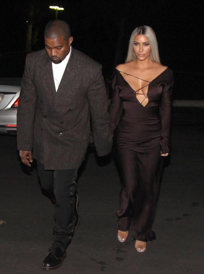  Kim Kardashian and Kanye West arrive at the party