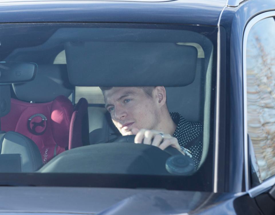  Toni Kroos has a child seat in the back of his Audi SQ7