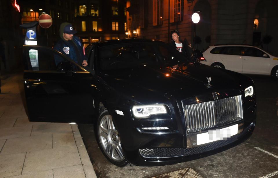  The pair jumped into a Rolls Royce for their journey home