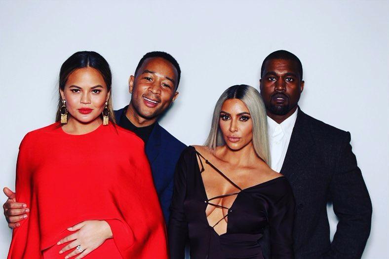  They posed in the photobooth alongside their best friends Chrissy Teigen and John Legend