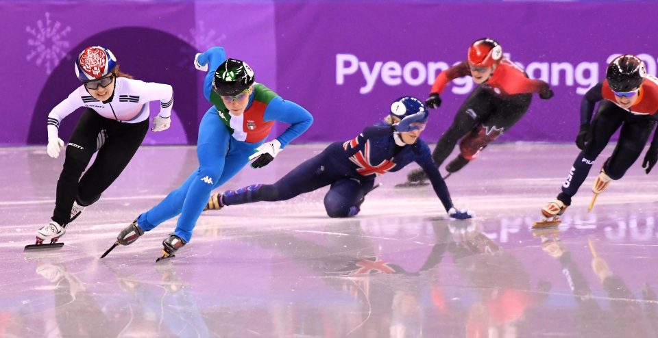  Brit Christie loses her balance as she skids out of contention for gold in PyongChang