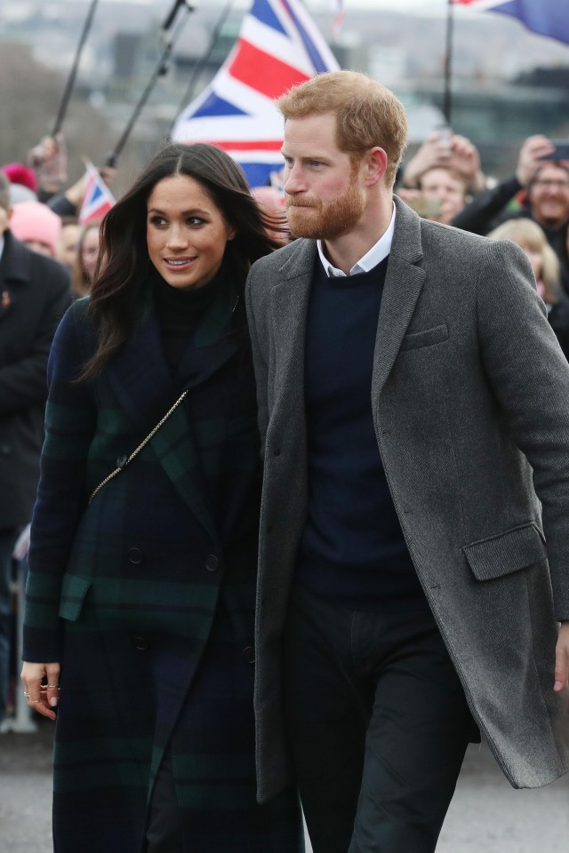 The couple looked very much in love during the royal walkabout in Edinburgh