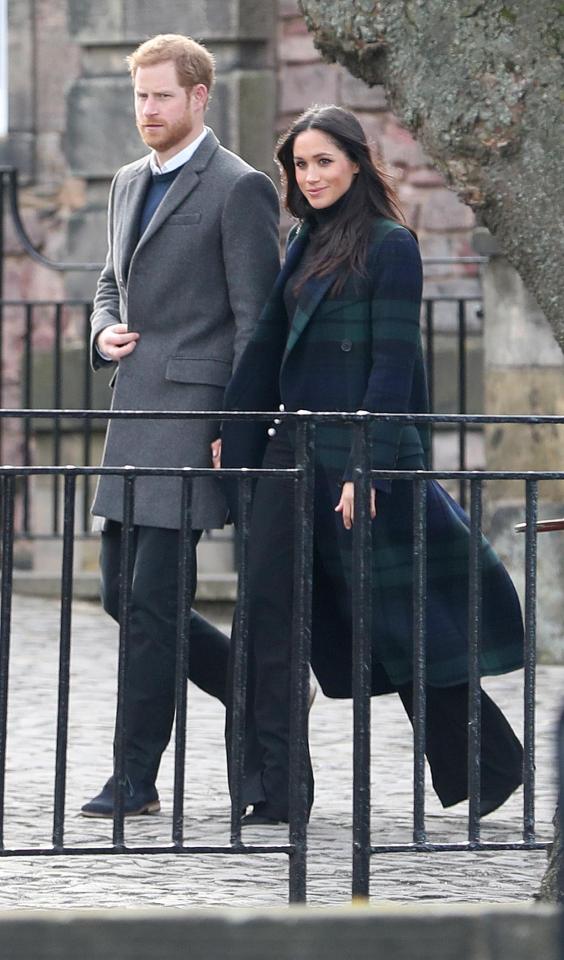  Prince Harry and Meghan Markle at Edinburgh Castle, during their visit to Scotland