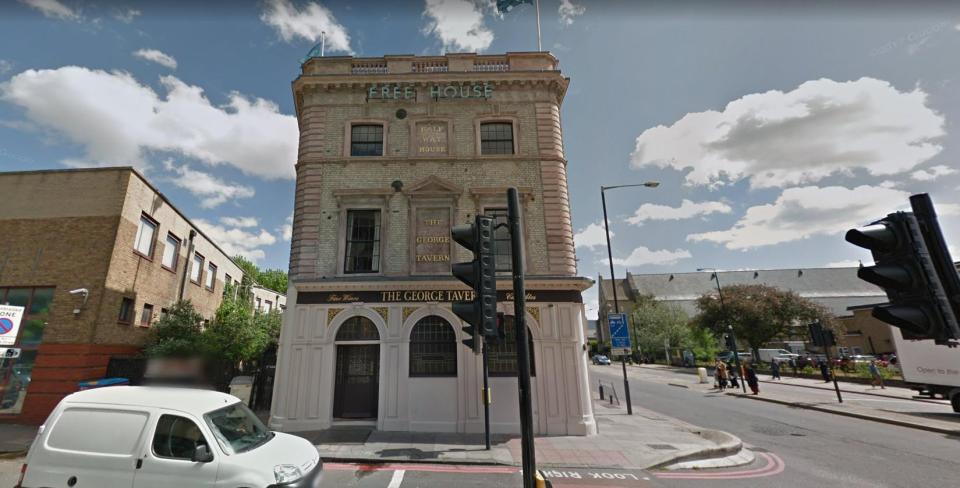  Amazingly, the George Tavern is still standing, while the surrounding buildings have changed beyond recognition