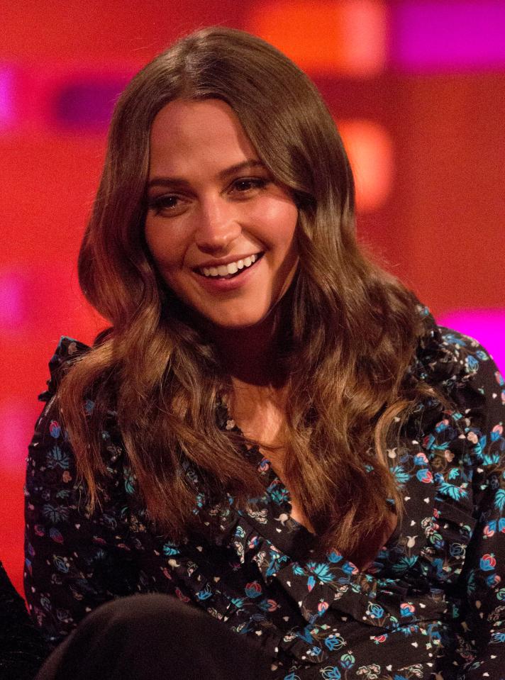  Alicia Vikander keeps Graham Norton abreast on her new film Tomb Raider