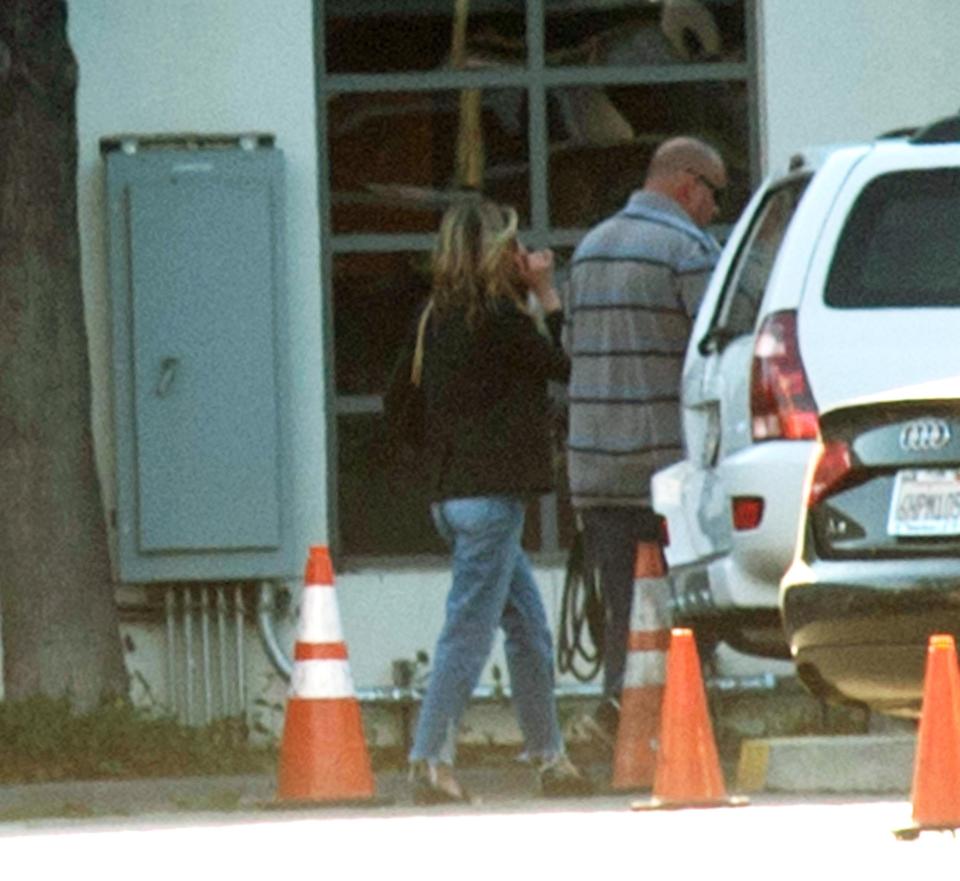  Jennifer Aniston is spotted for the first time following split from husband Justin Theroux. The Friends star was spotted arriving at Sony Studios in Los Angeles