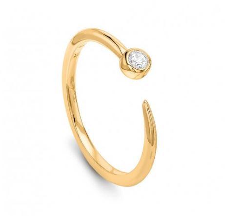  The Missoma Interstellar Ring is made of 18ct gold vermeil and comes with a round stone inset