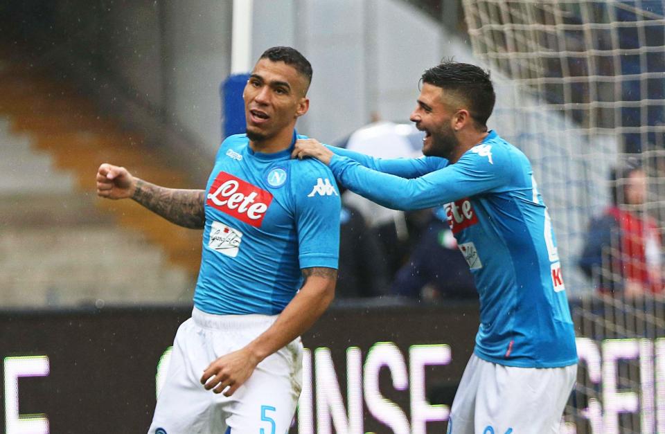  Allan gave Napoli an early lead in the sixth minute with a composed finish