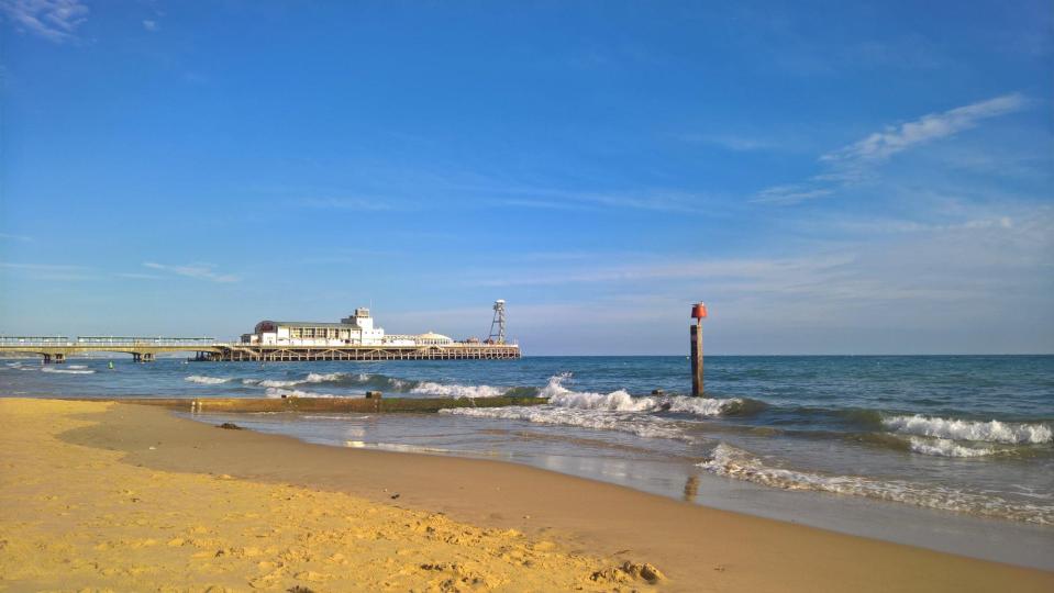 Bournemouth beach has its own micro-climate, giving it some of the warmest sea temperatures in the UK