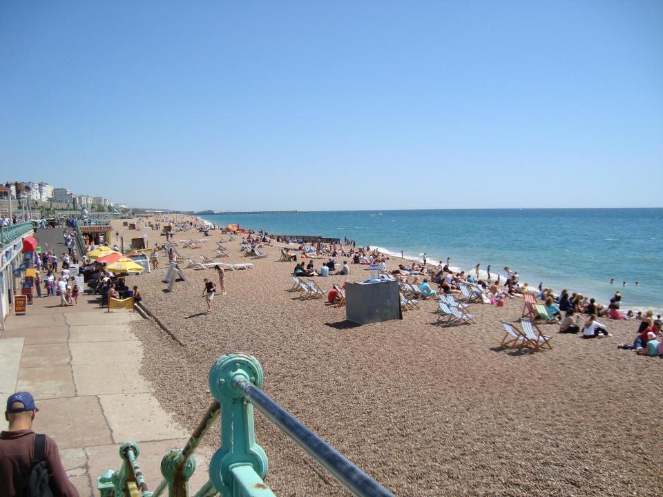 Brighton Beach might be pebbly - but it's location in the middle of Brighton makes it extremely popular 