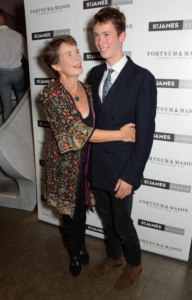  Celia with her son Angus, who is also an actor