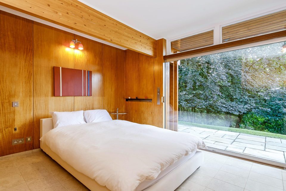  One of the bedrooms has a massive window showing fantastic views of the outside world