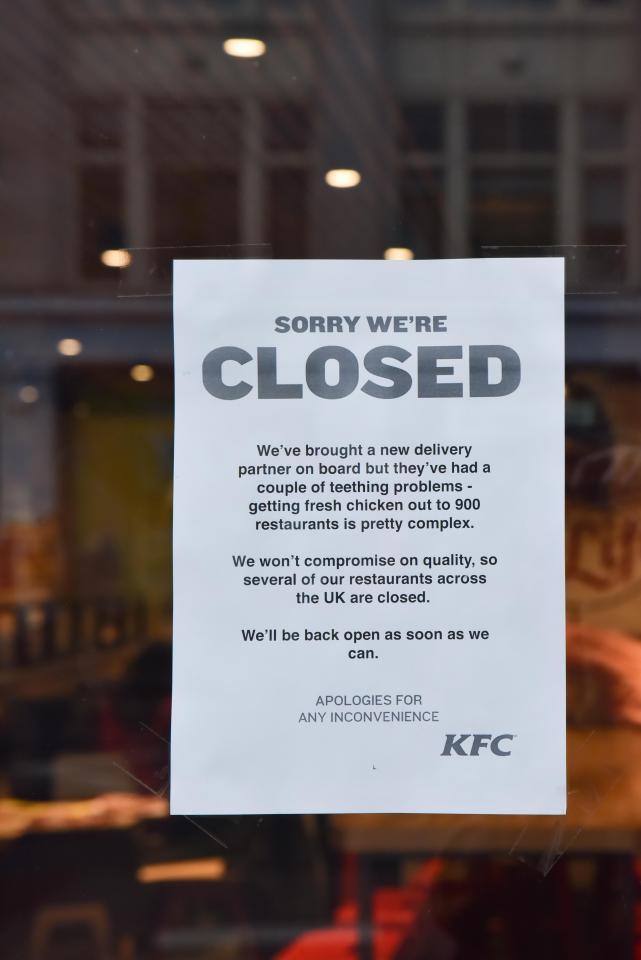  Restaurants have been force to close after they were left without any stock and fans don't know what to do