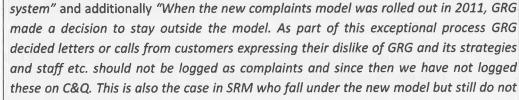  GRG workers ignored customer complaints