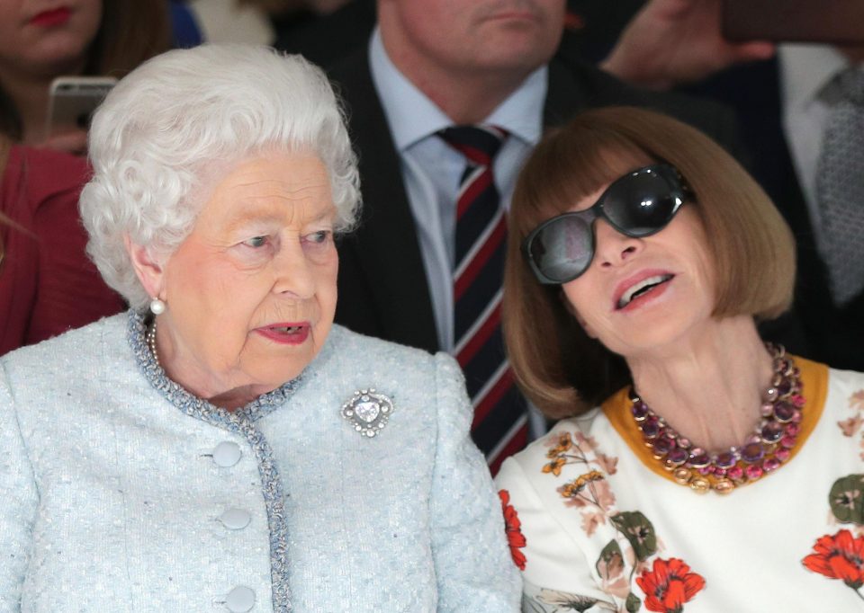  The Queen sat on the front row at London Fashion Week with Anna Wintour