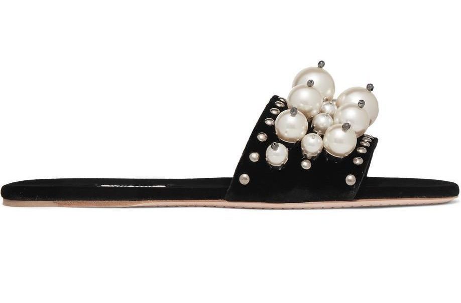 Don't spend £580 on the Miu Miu embellished slides 