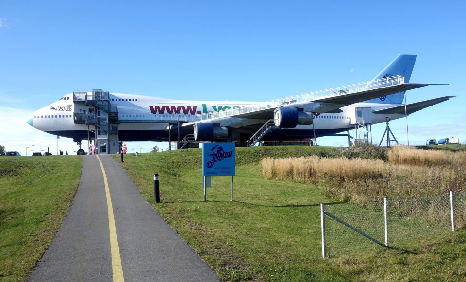 The Jumbo Stay Hostel is built into an old Boeing 747-212B plane - 