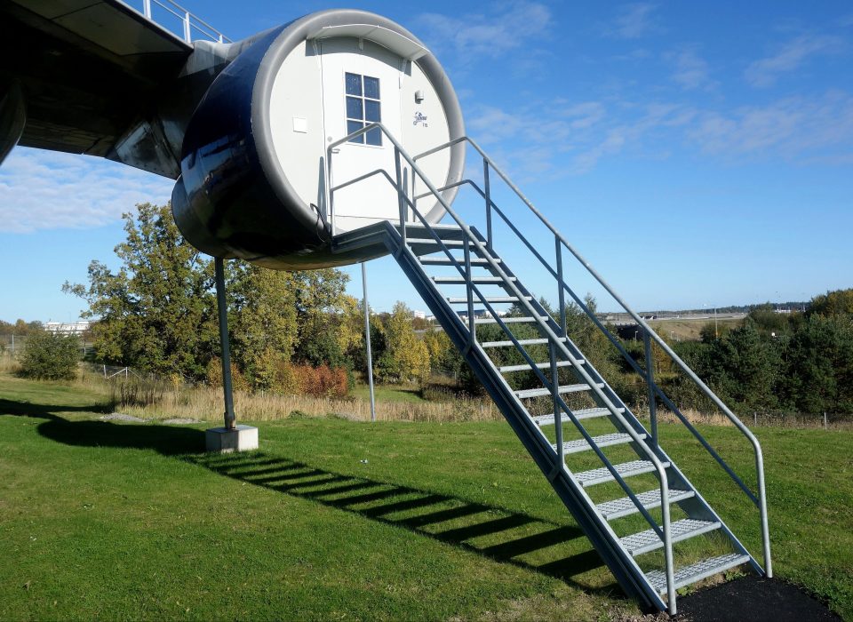 There are also quirky round "engine rooms", which have been built into the space where the jet engines were