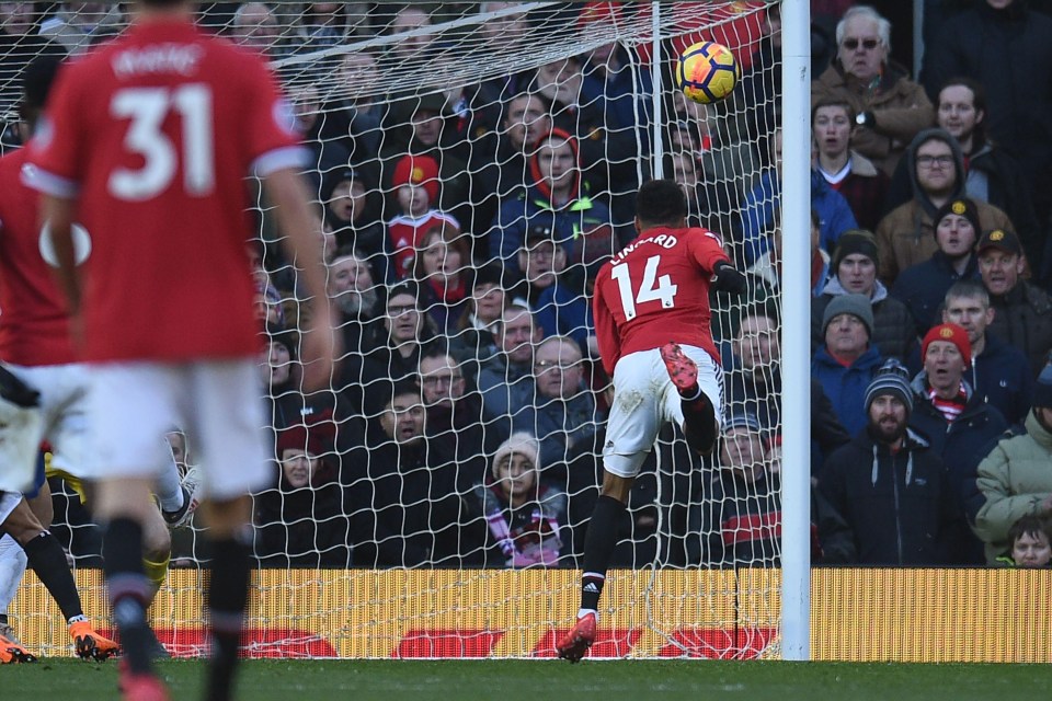 Jesse Lingard with the winner at Old Trafford