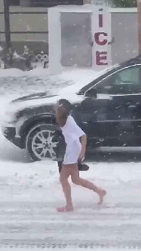  While another made her way home barefoot through the snow and in a T-shirt.