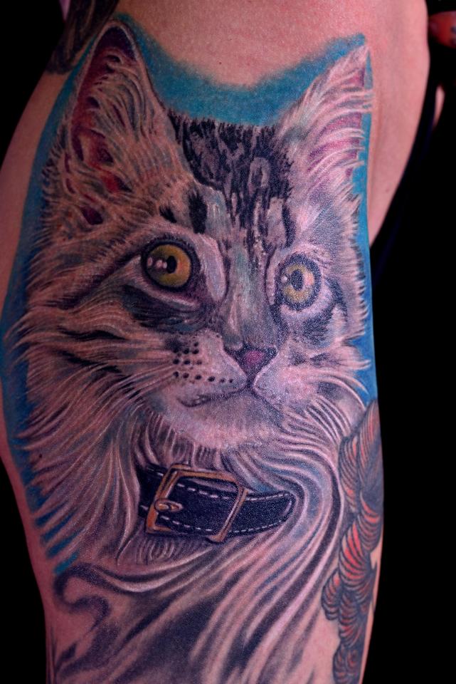  The tattoo ink is made from carbon extracted from hair samples of the precious feline