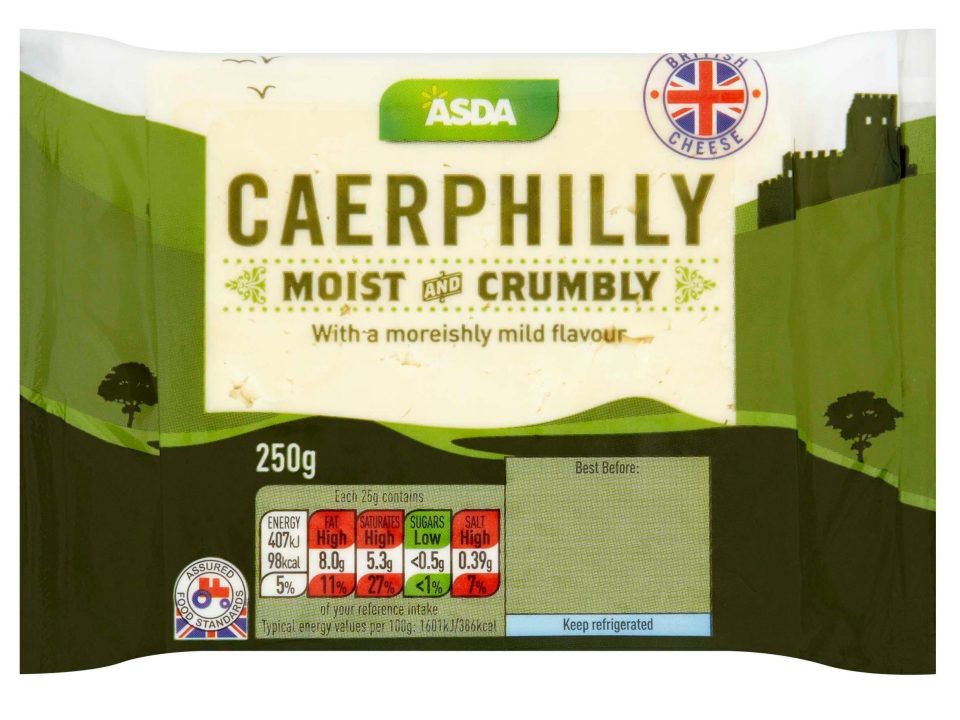  Caerphilly cheese is just £2 at Asda