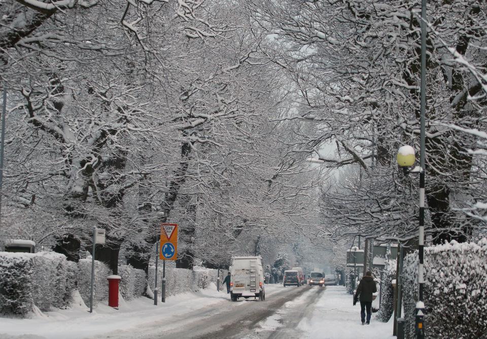  Heavy overnight snow and tumbling temperatures have left Colchester in Essex blanketed