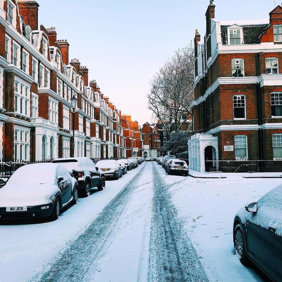  Chelsea captured in all its snowy glory by Made in Chelsea star Jamie Laing