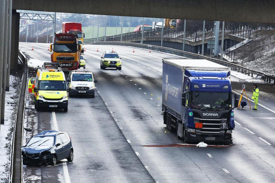  Drivers faced long delays on the M1 in Hertfordshire and Bedfordshire following a crash between a car and a lorry