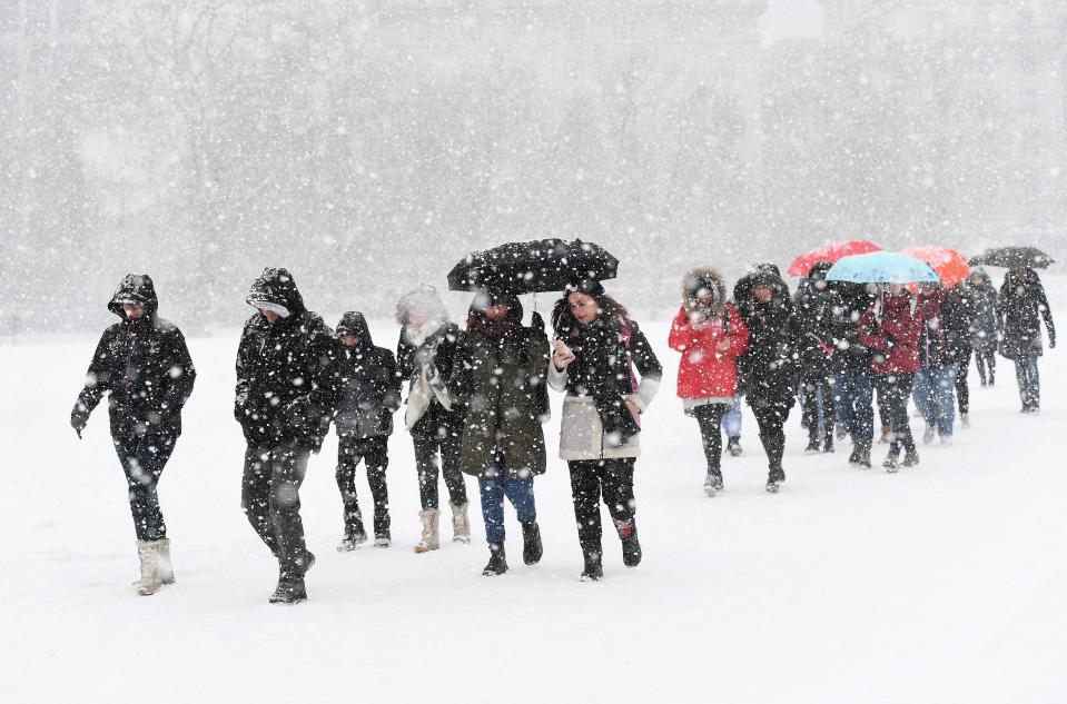  The weather made for a miserable walk home for many in London