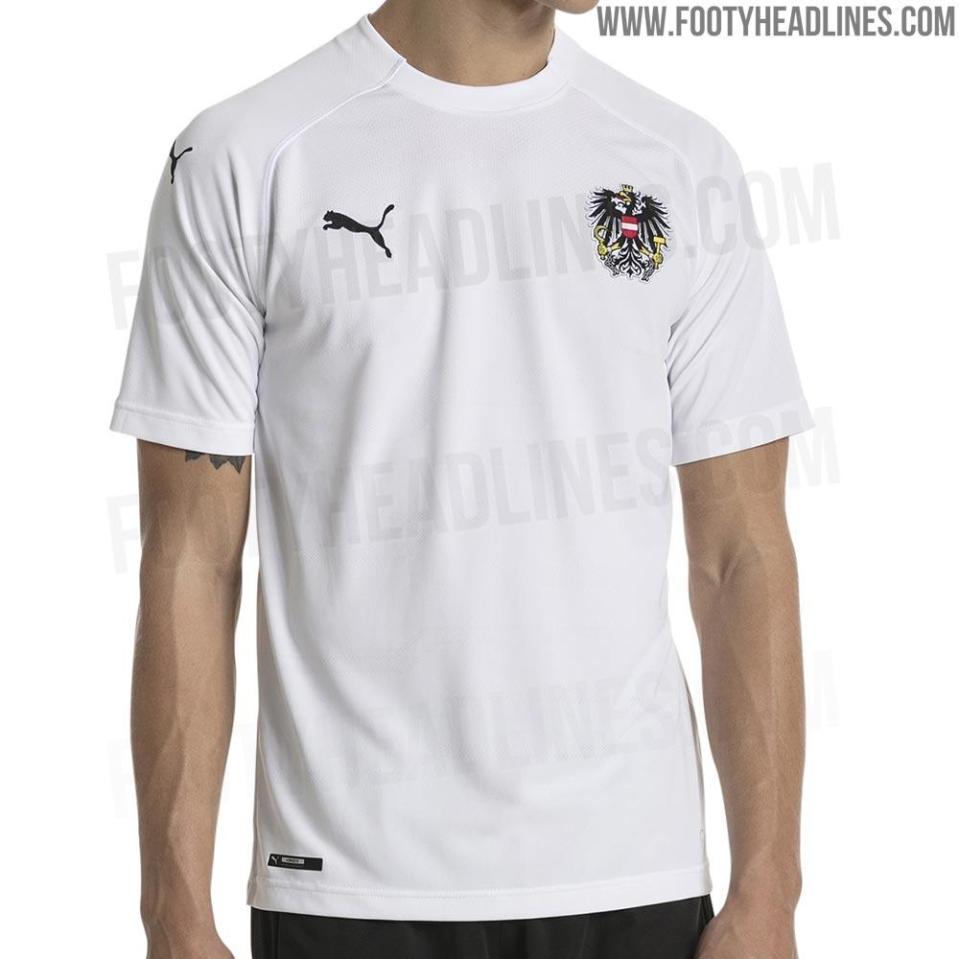  Austria are also on board with Puma - and unsurprisingly their away kit is also white