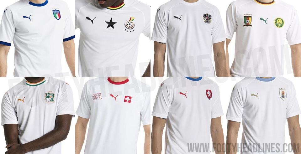  These are the eight international away kits Puma have 'designed' for this year's teams