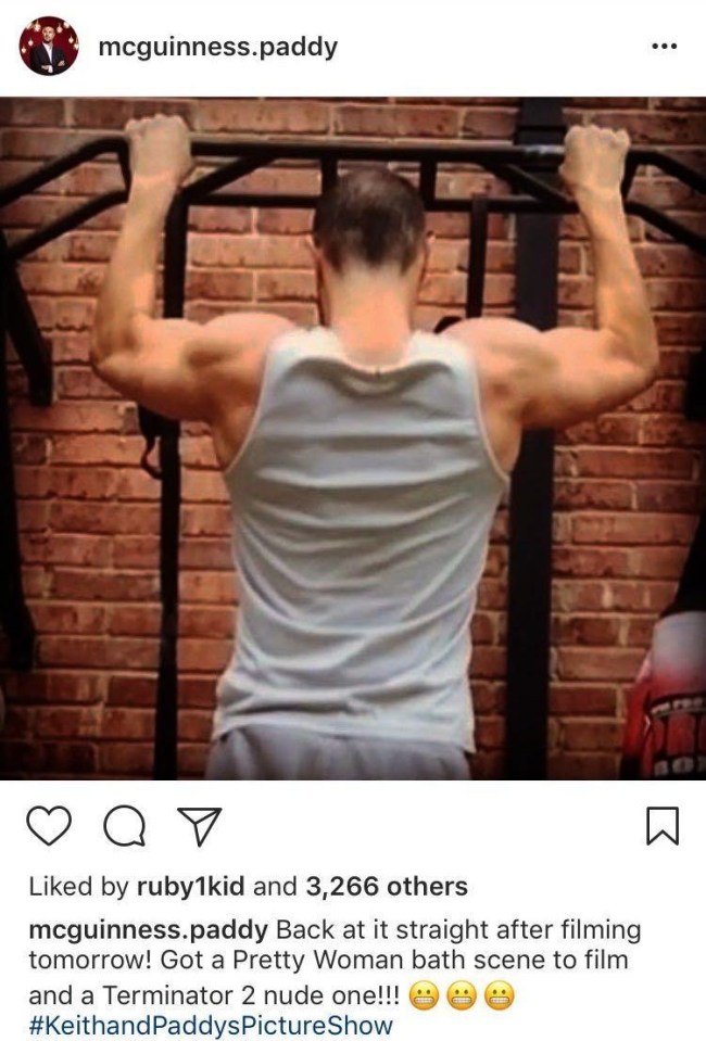 Nicole liked this picture of Paddy working out