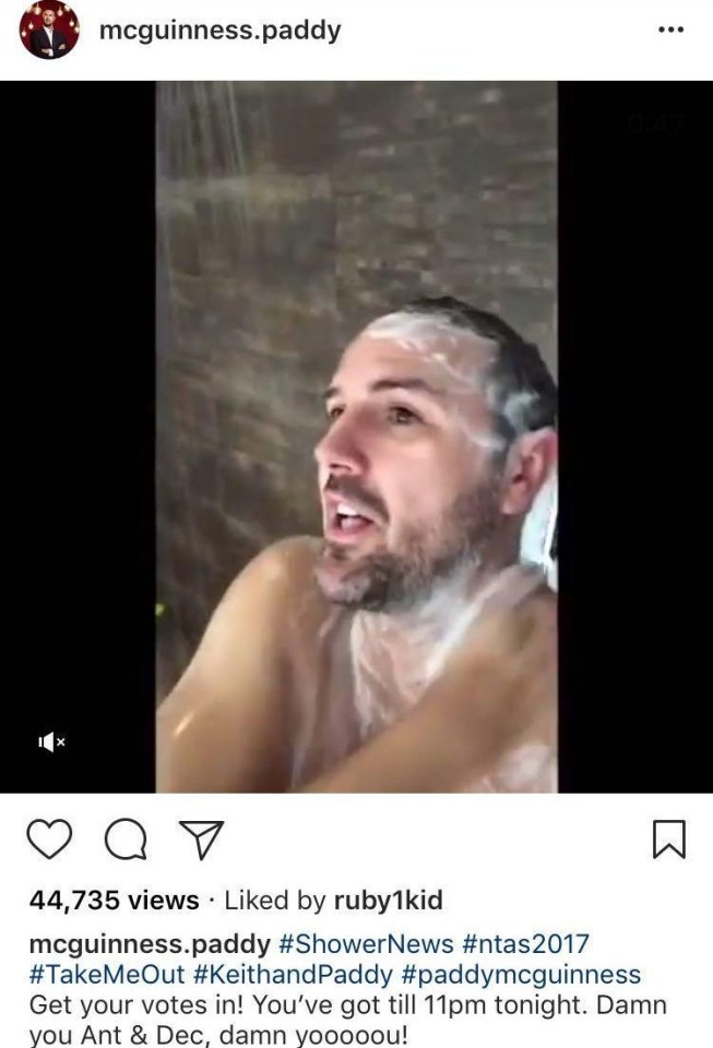 His shower video, where he was lathered up, went down a storm…