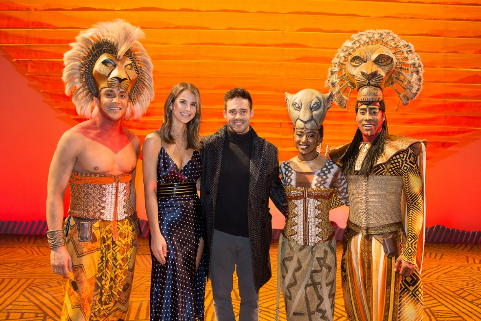 Spencer Matthews and Vogue Williams are engaged after he popped the question following a performance on The Lion King